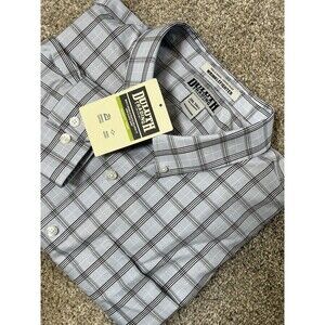 Duluth Trading Mens Wrinkle Fighter Relaxed  Button Up Size 2XLT Windowpane NWT